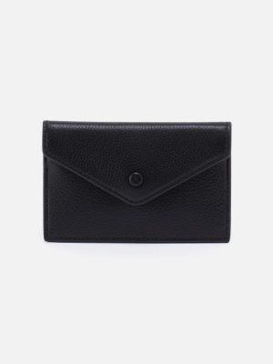 Goldie Card Case in Pebbled Leather - Black
