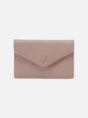 Goldie Card Case in Pebbled Leather - Warm Adobe