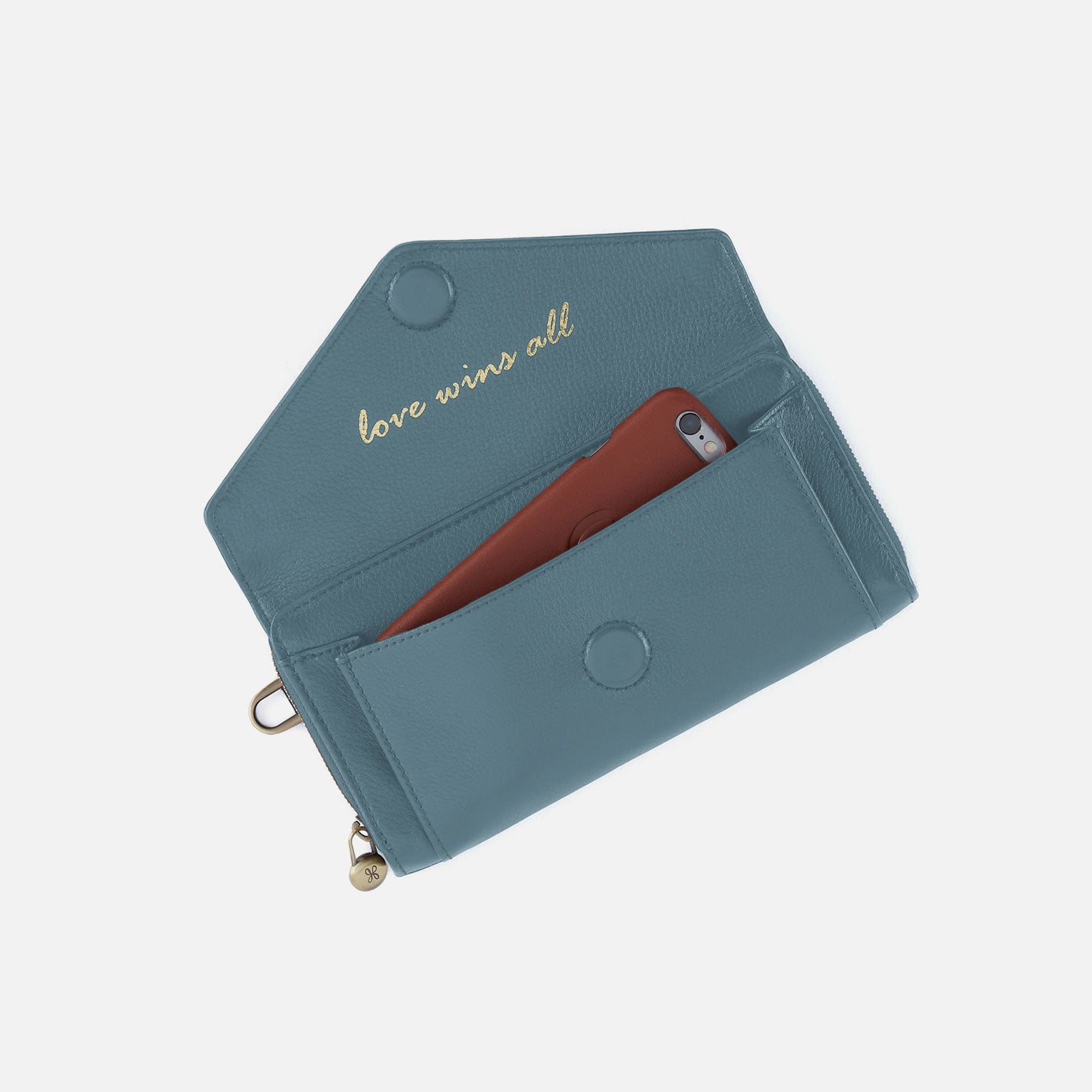 Goldie Large Wallet in Pebbled Leather - Agave Leaf - Image 3