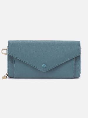 Goldie Large Wallet in Pebbled Leather - Agave Leaf