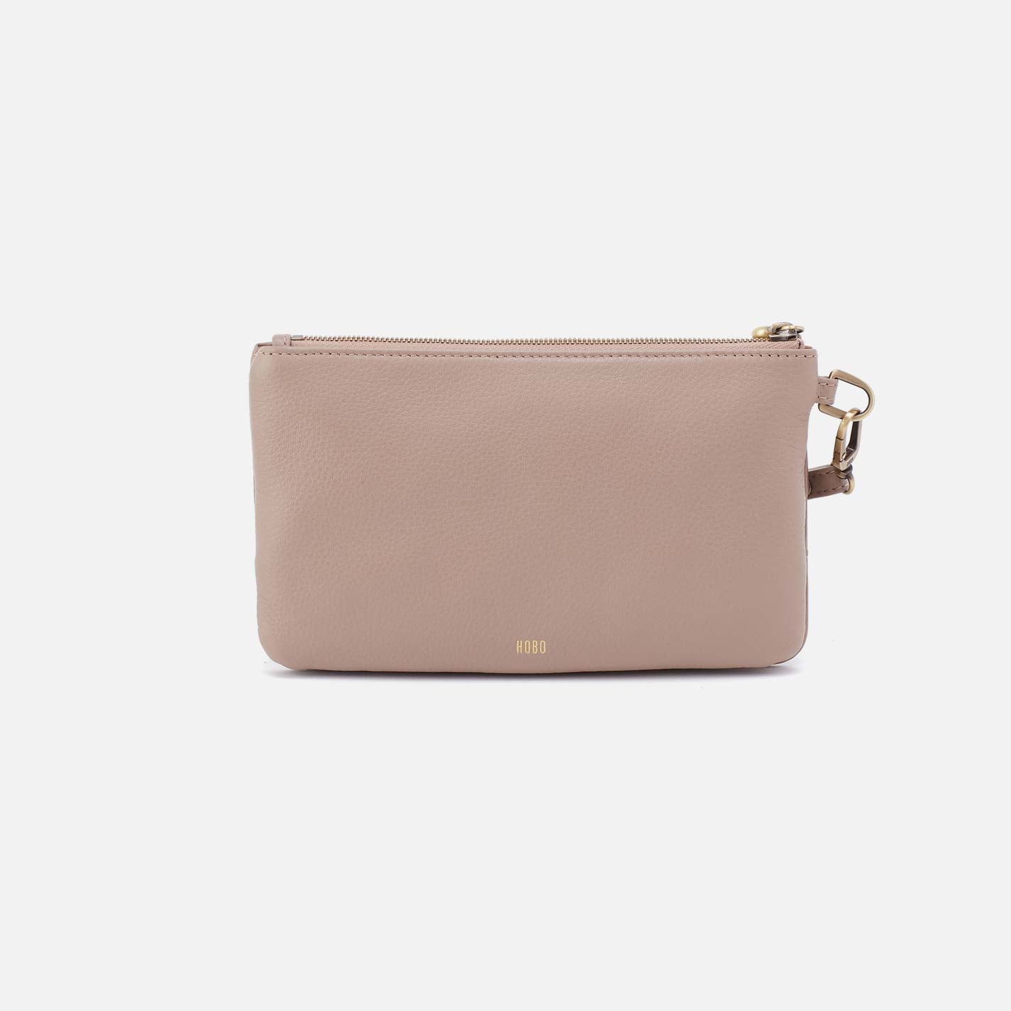 Goldie Wristlet in Pebbled Leather - Warm Adobe - Image 4
