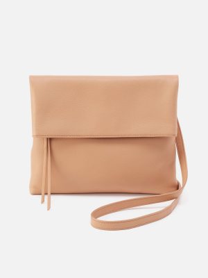 Draft Crossbody In Pebbled Leather - Porcini