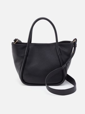 Margot Satchel In Pebbled Leather - Black