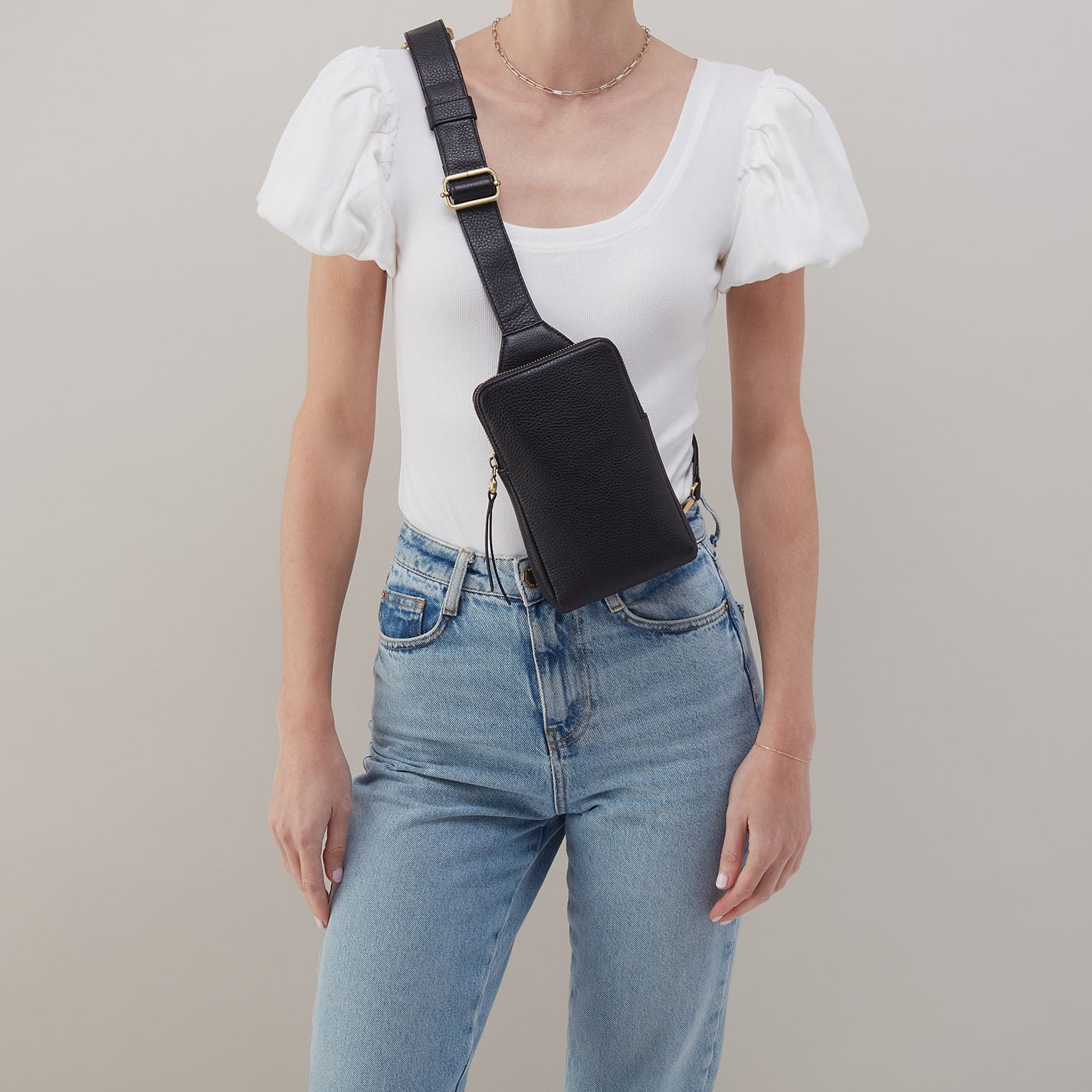 Grant Sling In Pebbled Leather - Black - Image 2