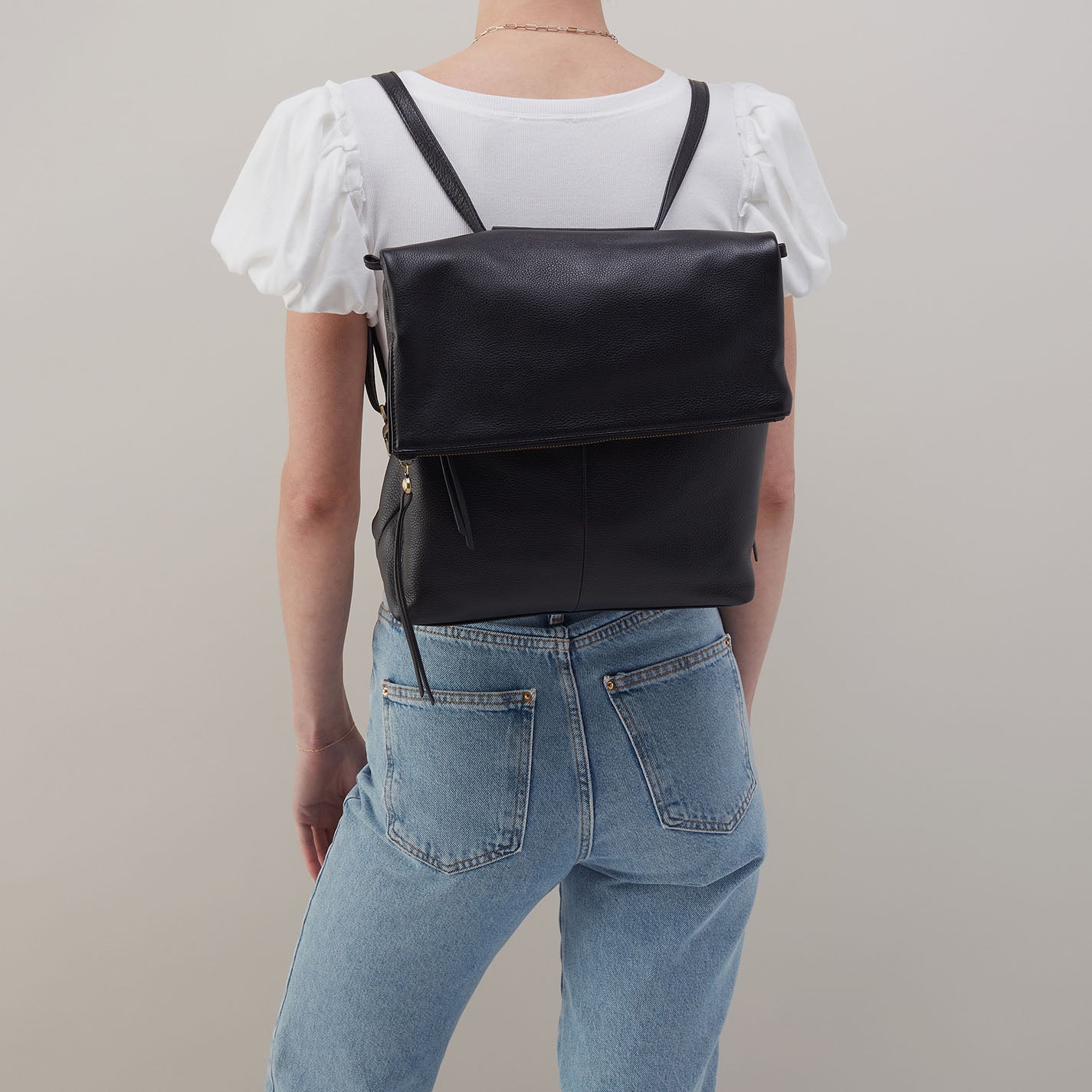Grant Backpack In Pebbled Leather - Black - Image 2