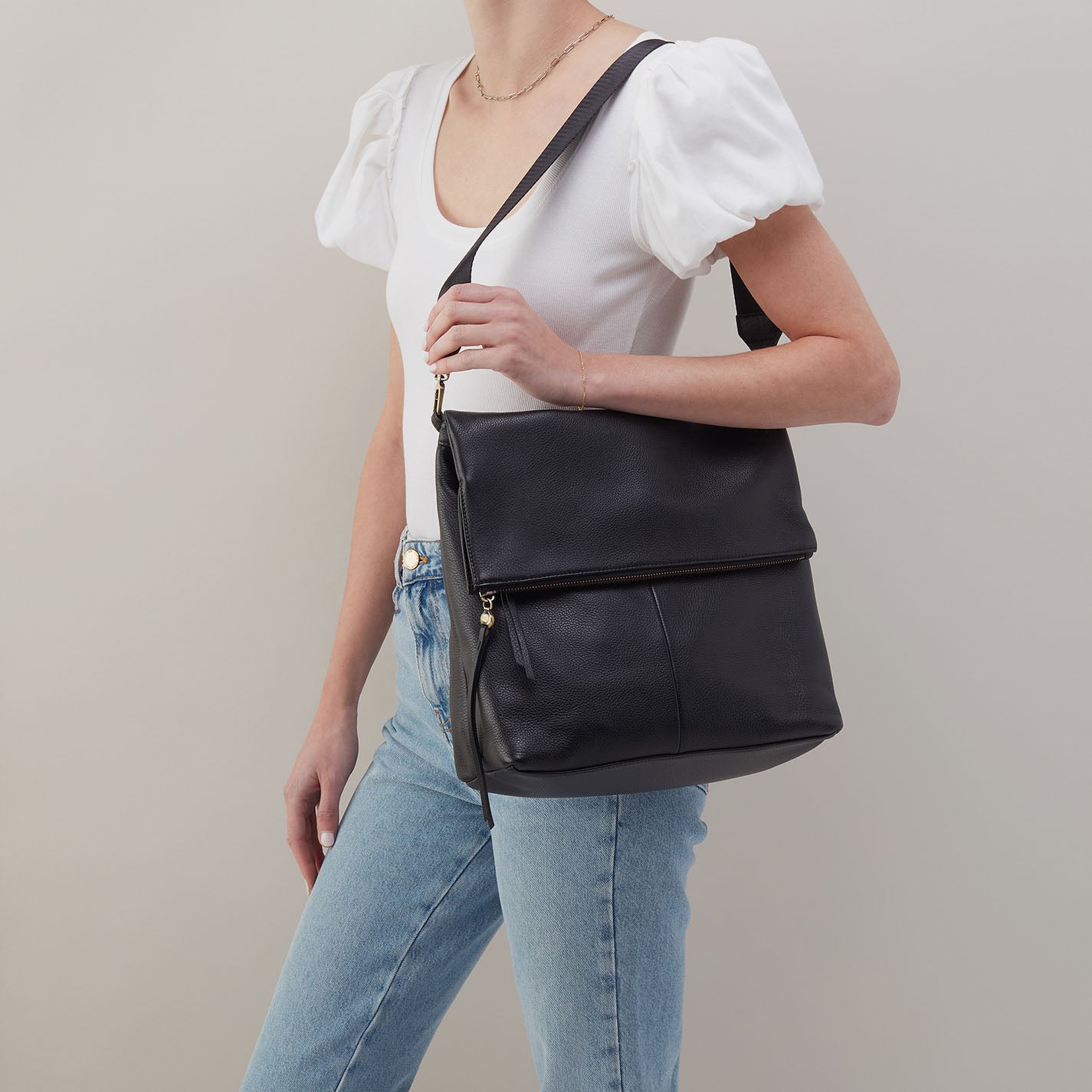 Grant Backpack In Pebbled Leather - Black - Image 4