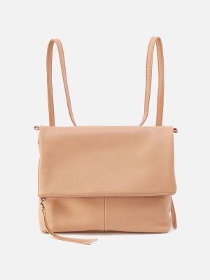 Grant Backpack In Pebbled Leather - Porcini