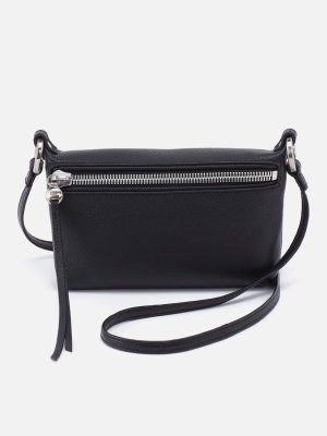 Run About Crossbody in Pebbled Leather - Black