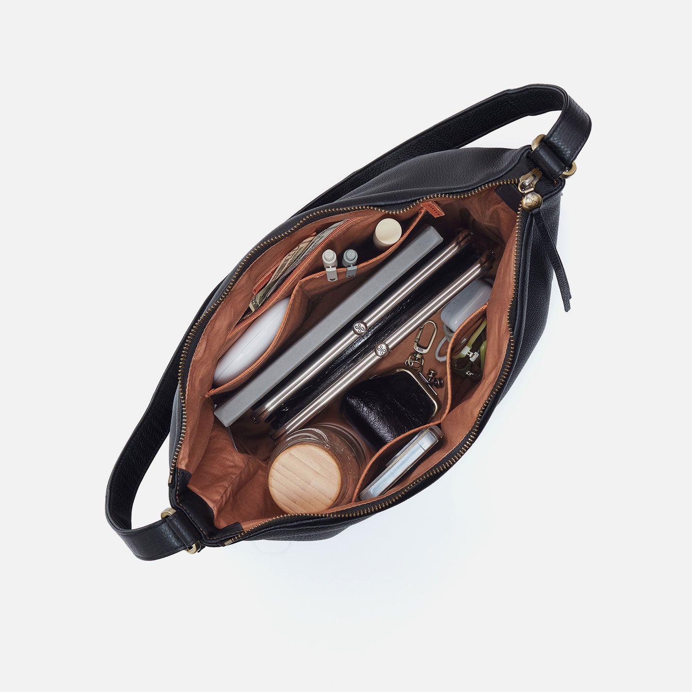 Emily Convertible Backpack In Pebbled Leather - Cream - Image 4