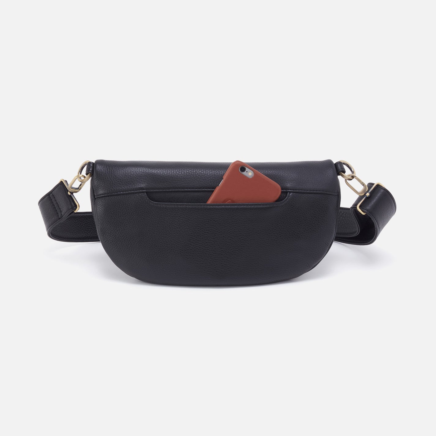Hunter Medium Belt Bag In Pebbled Leather - Black - Image 6