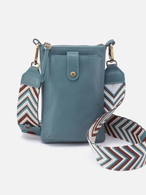 Cass Phone Crossbody in Pebbled Leather - Agave Leaf