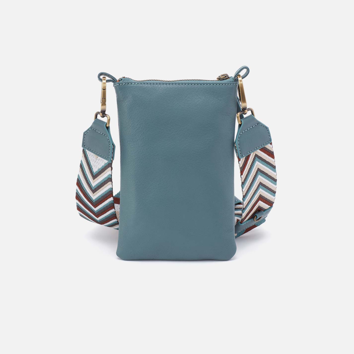 Cass Phone Crossbody in Pebbled Leather - Agave Leaf - Image 4