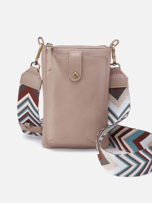 Cass Phone Crossbody in Pebbled Leather - Warm Adobe