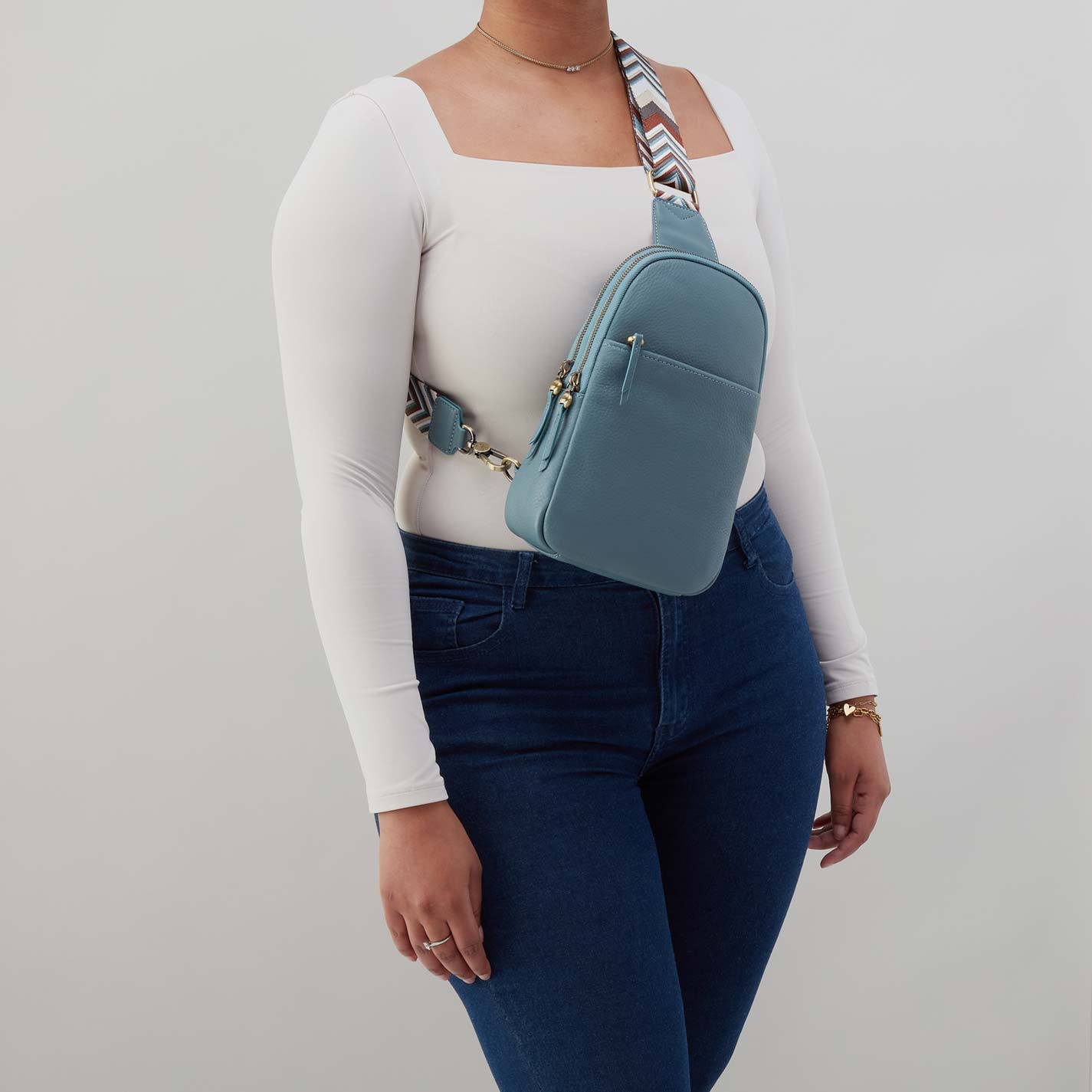 Cass Sling in Pebbled Leather - Agave Leaf - Image 2