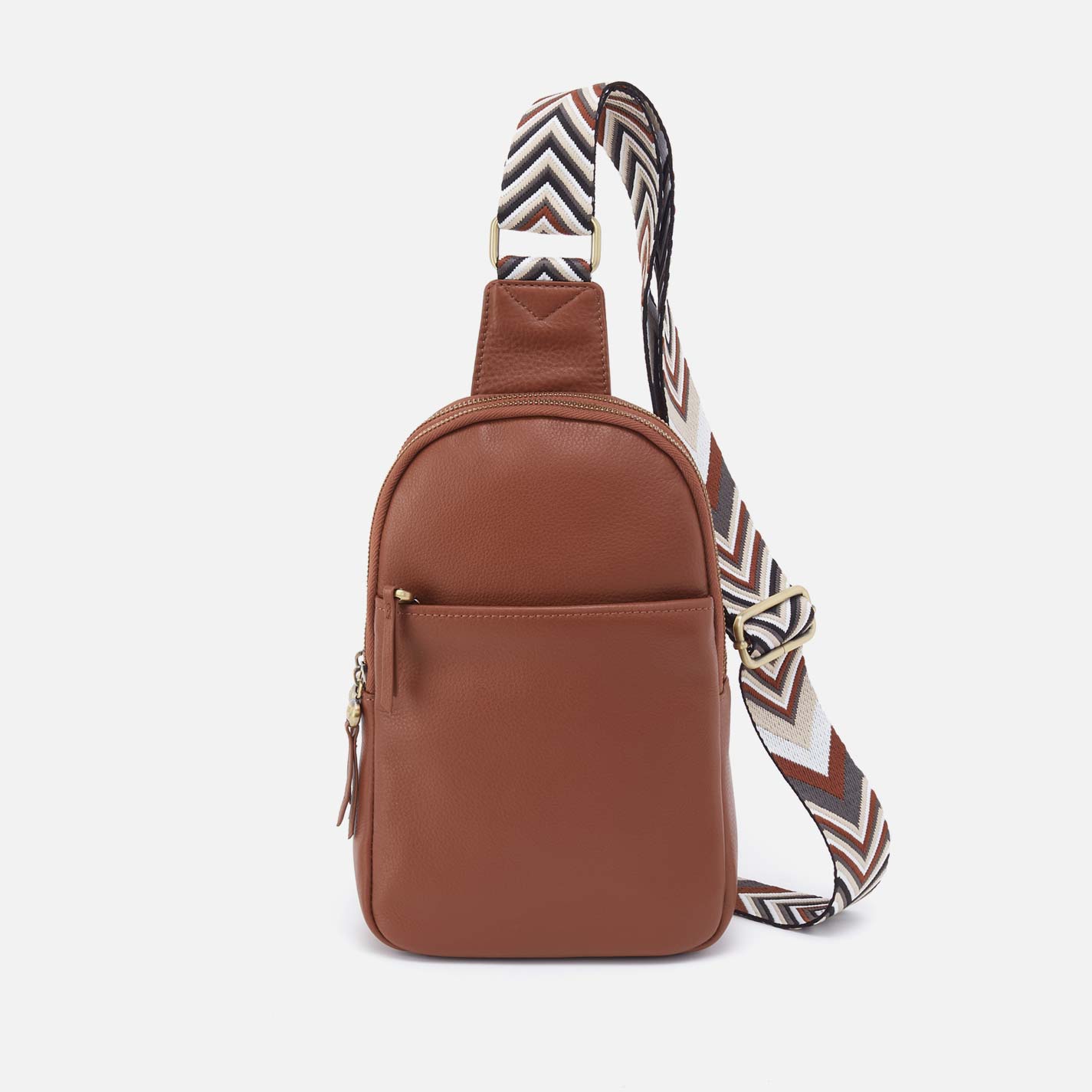 Cass Sling in Pebbled Leather - Bridle Brown