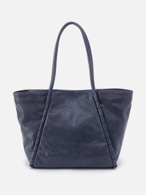 Phoebe Tote In Smooth Leather - Lapis