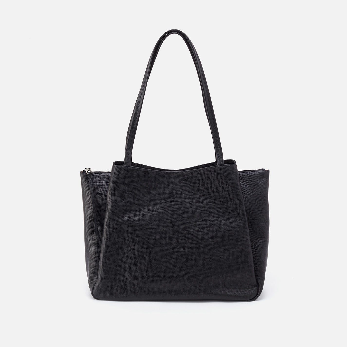 Essential Large Tote In Soft Saffiano Leather - Black - Image 2