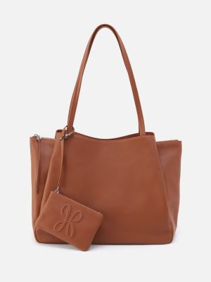 Essential Large Tote In Soft Saffiano Leather - Lion