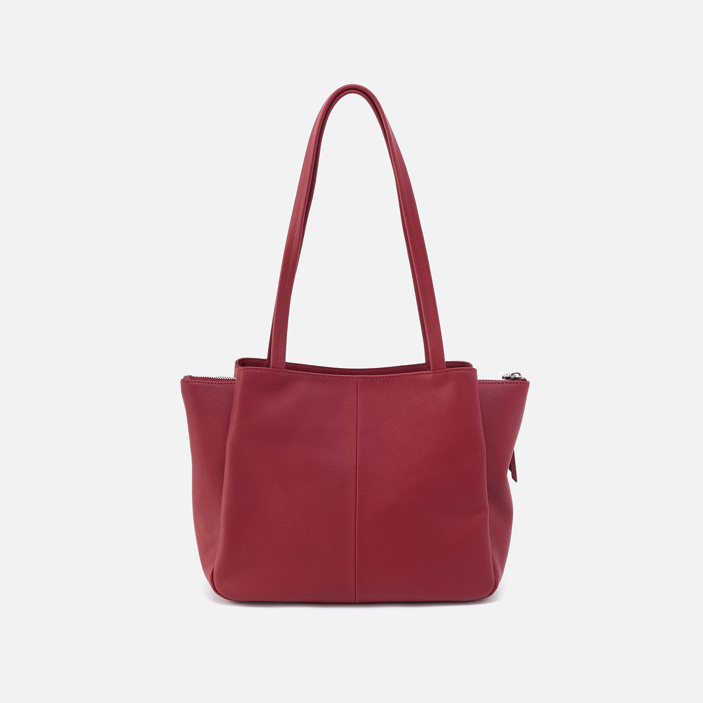 Essential Medium Tote In Soft Saffiano Leather - Cranberry - Image 5