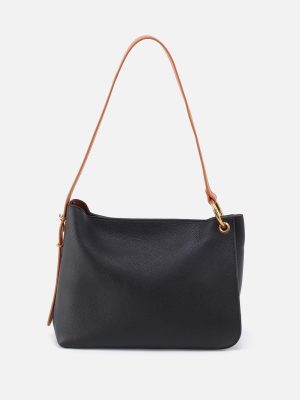 Rayna Shoulder Bag in Double-Faced Leather - Black