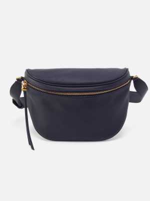 Juno Belt Bag in Smooth Leather - Navy