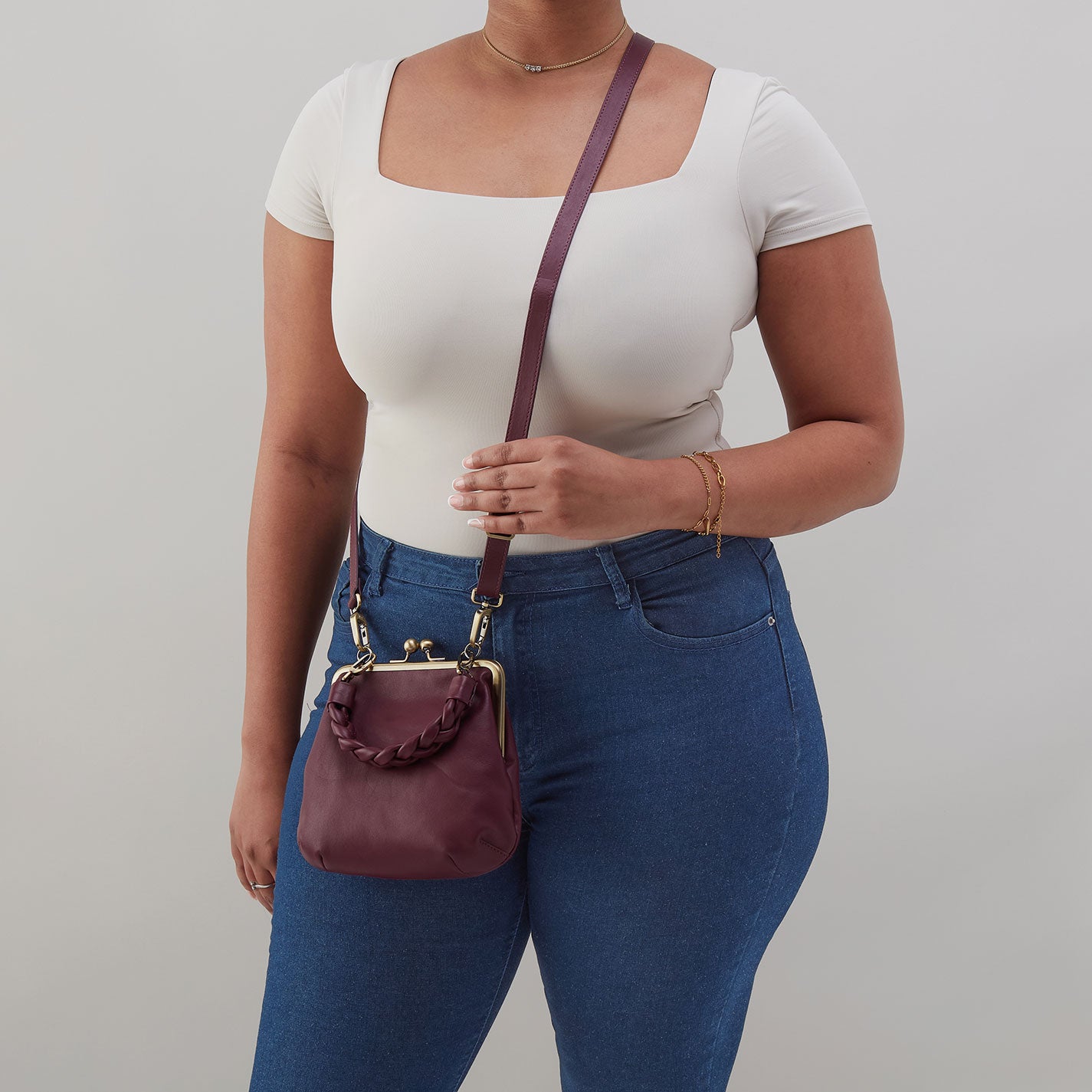 Alba Crossbody In Smooth Leather - Cordovan - Image 2