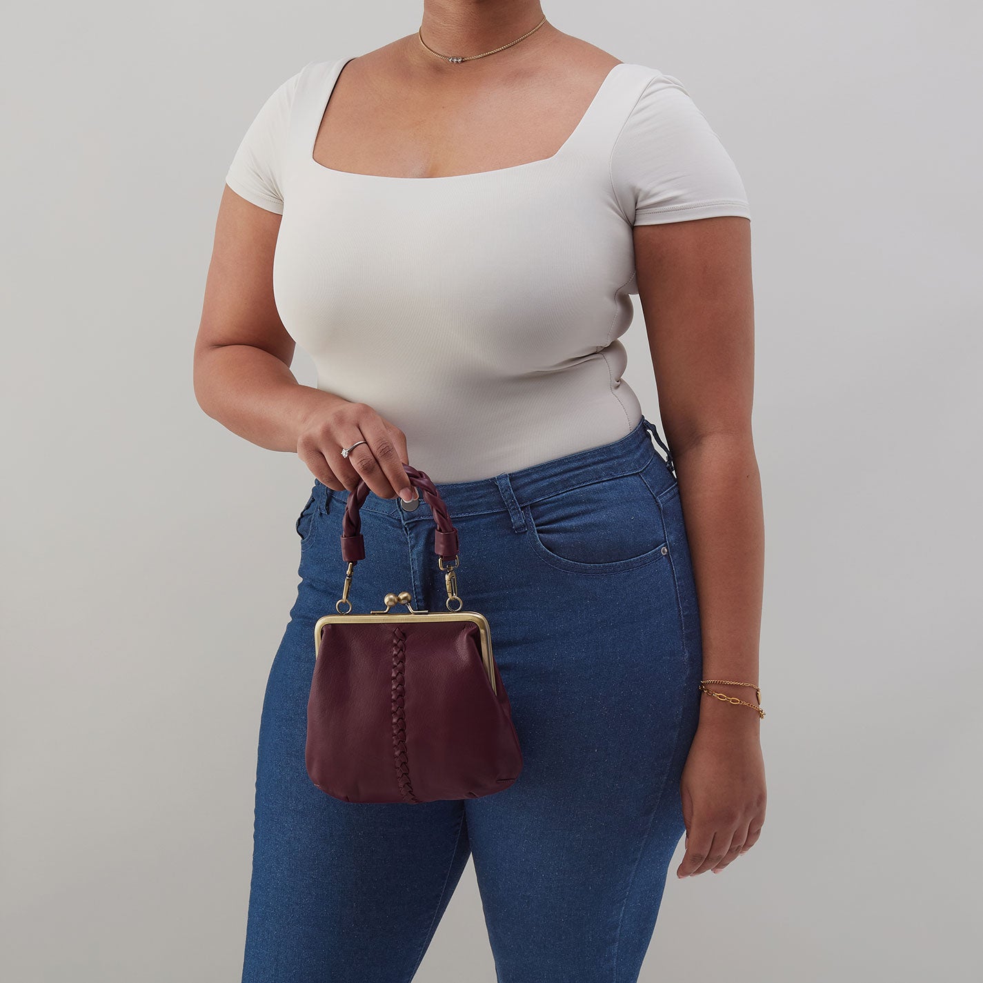 Alba Crossbody In Smooth Leather - Cordovan - Image 4