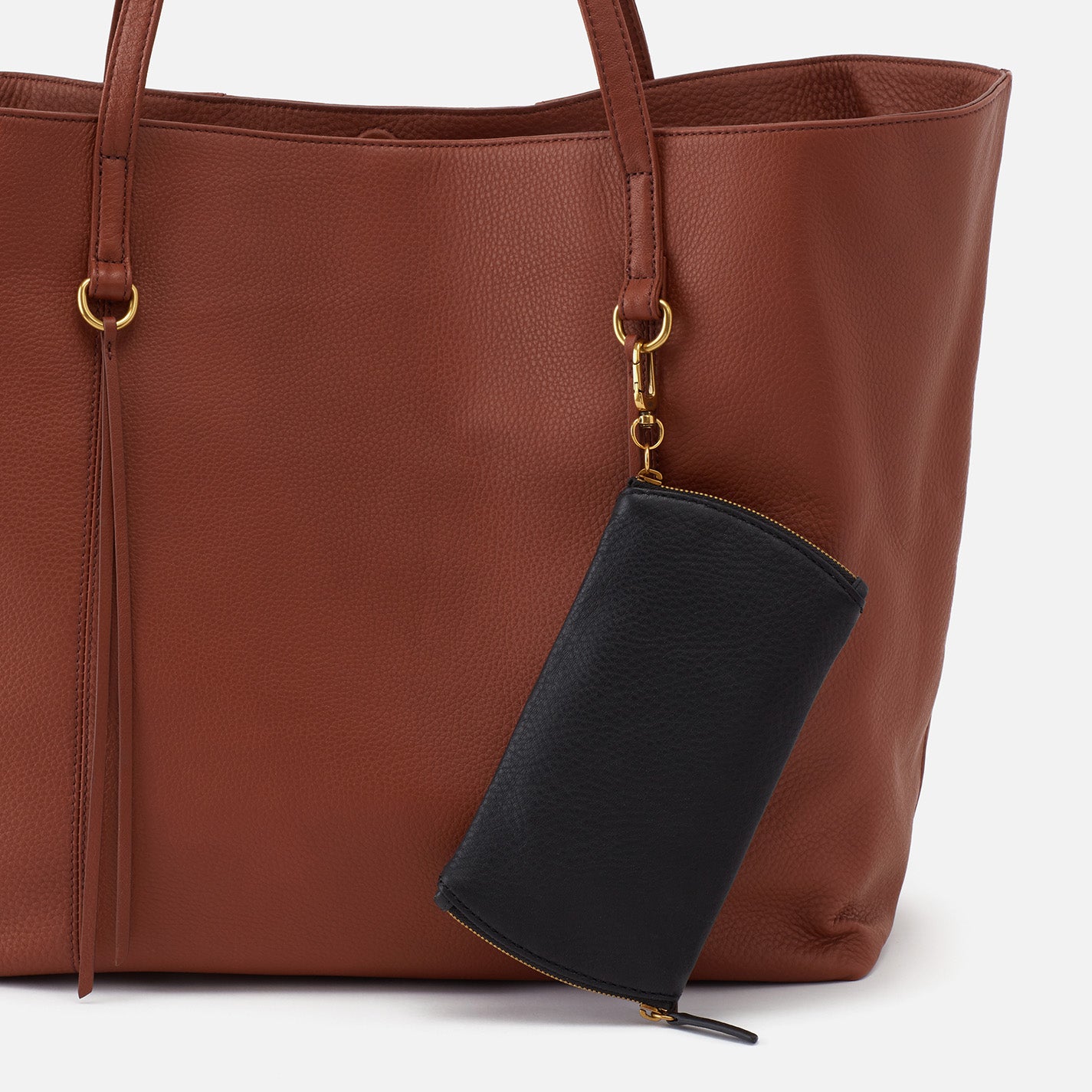 Spark Double Eyeglass Case in Pebbled Leather - Black - Image 4