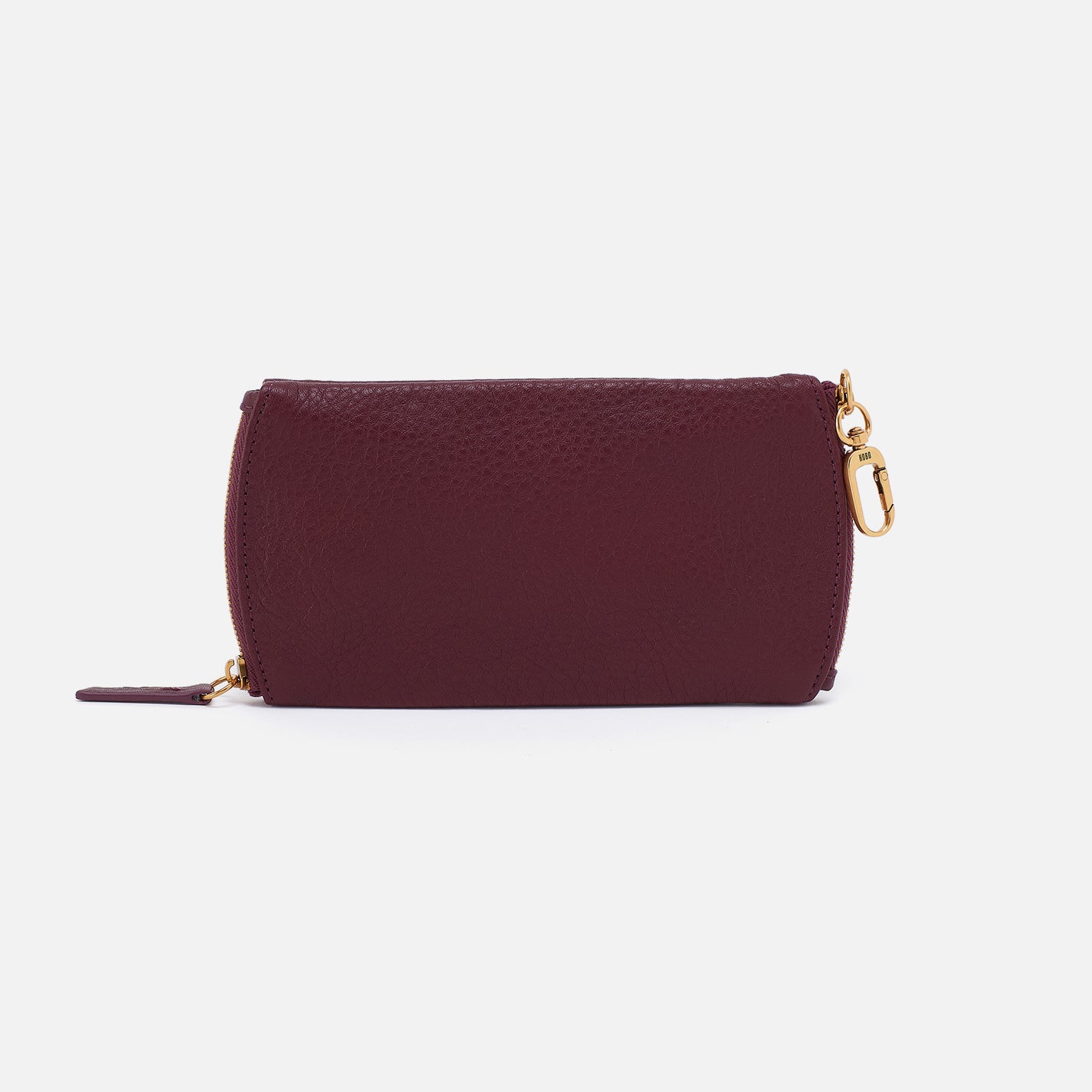 Spark Double Eyeglass Case in Pebbled Leather - Mulberry Glaze