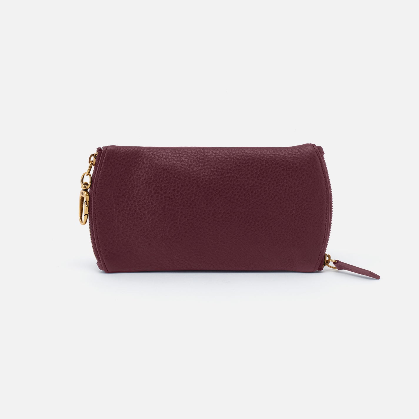 Spark Double Eyeglass Case in Pebbled Leather - Mulberry Glaze - Image 3