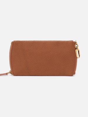 Spark Double Eyeglass Case In Pebbled Leather - Warm Honey