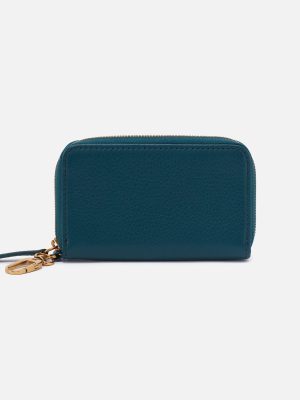 Move Clip Wallet In Pebbled Leather - Midnight Teal