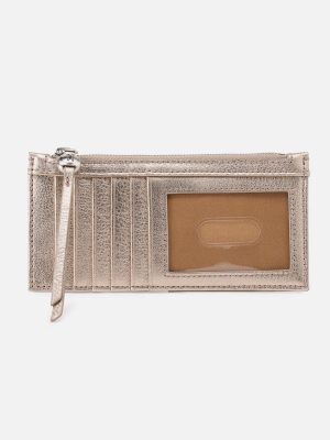 Carte Card Case In Metallic Leather - Cameo Quartz