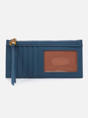 Carte Card Case in Pebbled Leather - Peacock Feather