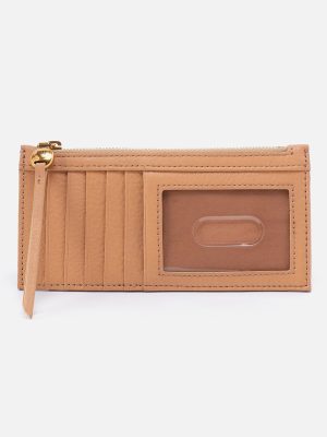 Carte Card Case In Pebbled Leather - Sandstorm