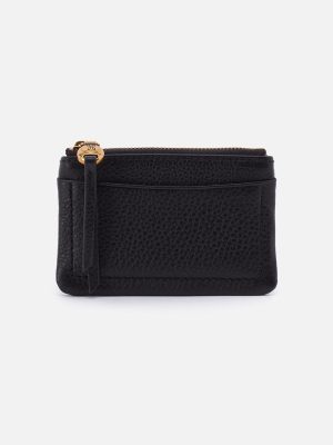 Lumen Card Case In Pebbled Leather - Black