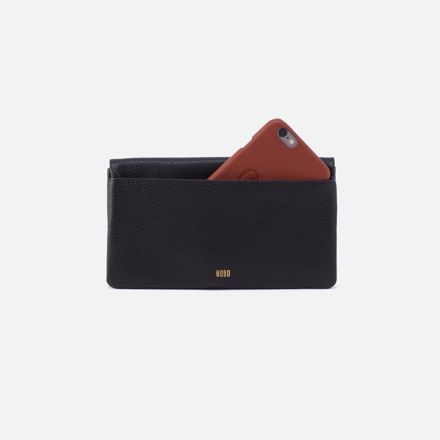 Lumen Continental Wallet in Pebbled Leather - Black - Image 4