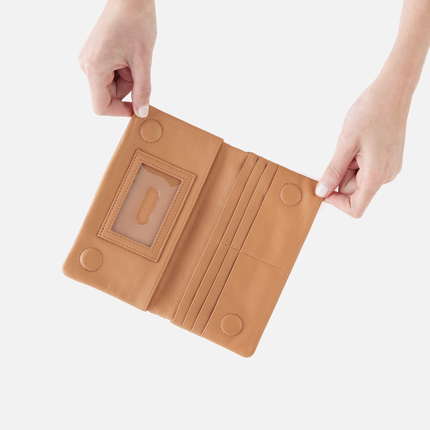 Lumen Continental Wallet In Pebbled Leather - Sandstorm - Image 3