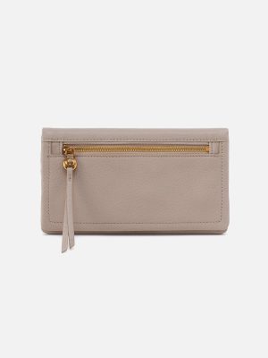 Lumen Continental Wallet in Pebbled Leather - Taupe