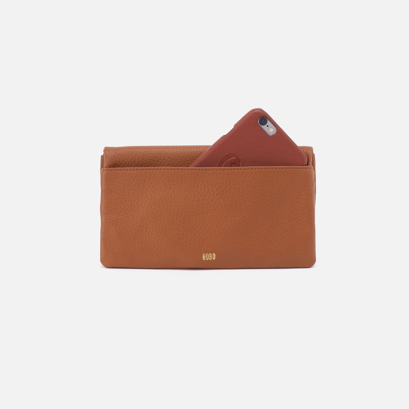 Lumen Continental Wallet in Pebbled Leather - Warm Honey - Image 3