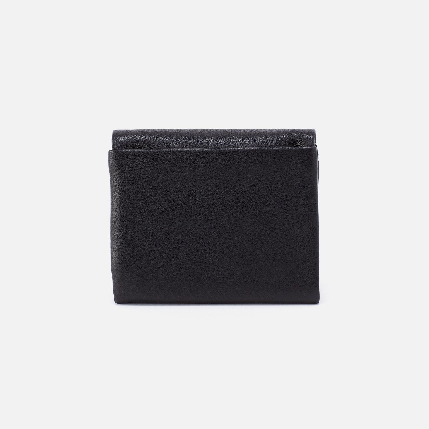 Fern Medium Trifold Wallet In Pebbled Leather - Black - Image 3