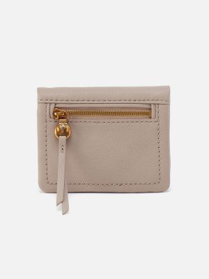 Lumen Mini Wallet in Pebbled Leather - Taupe