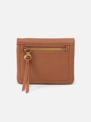 Lumen Mini Wallet in Pebbled Leather - Warm Honey