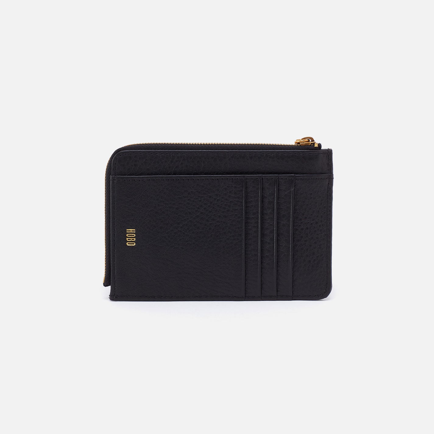 Tabby Zip Medium Wallet In Pebbled Leather - Black - Image 3