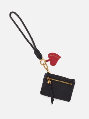 Lasso Phone Wristlet in Pebbled Leather - Black