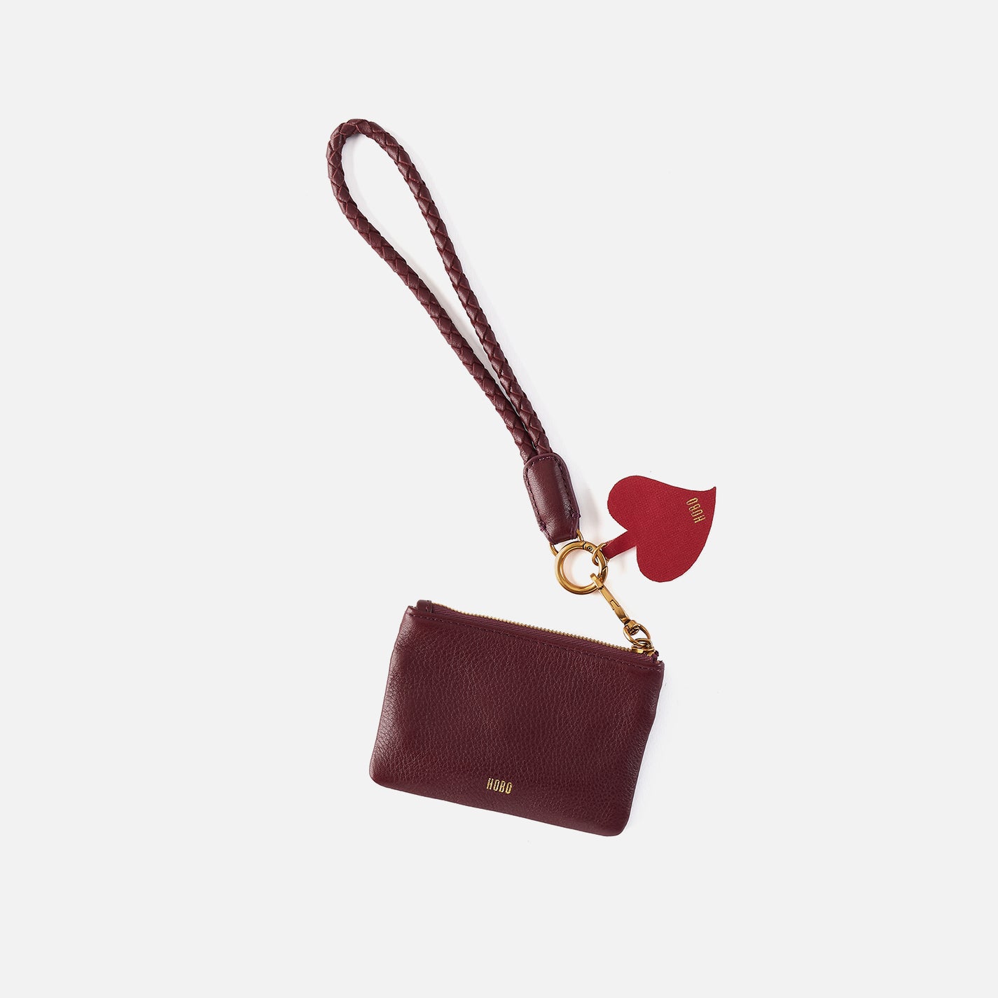 Lasso Phone Wristlet in Pebbled Leather - Mulberry Glaze - Image 3
