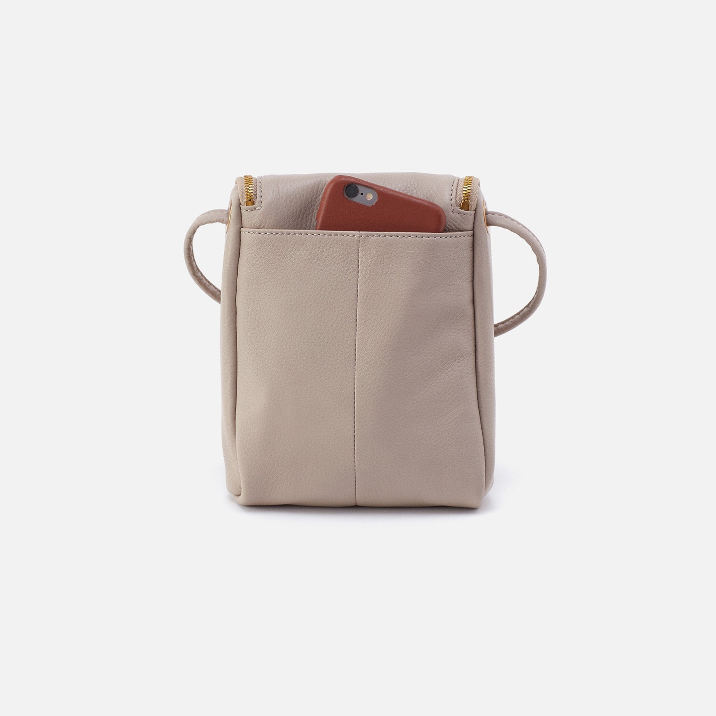 Fern Crossbody in Pebbled Leather - Taupe - Image 4