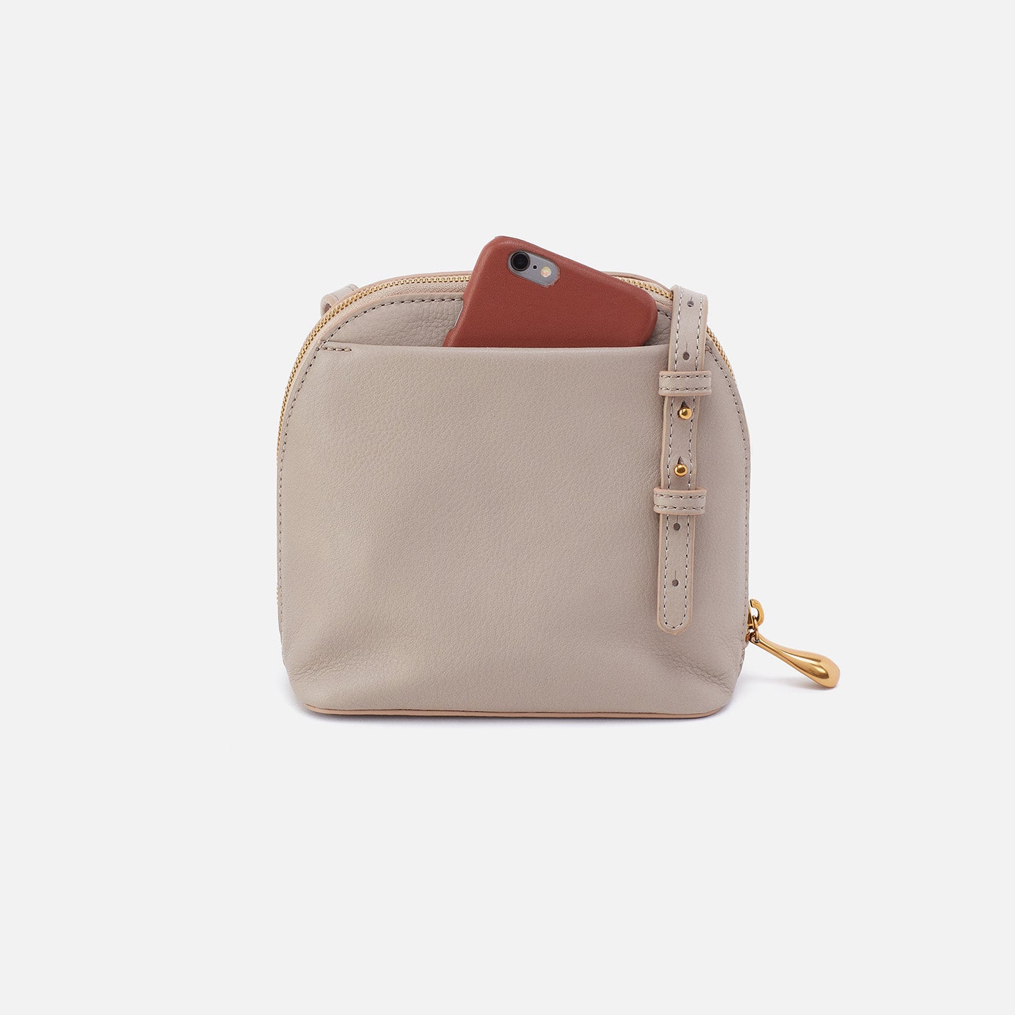 Nash Crossbody In Pebbled Leather - Taupe - Image 5