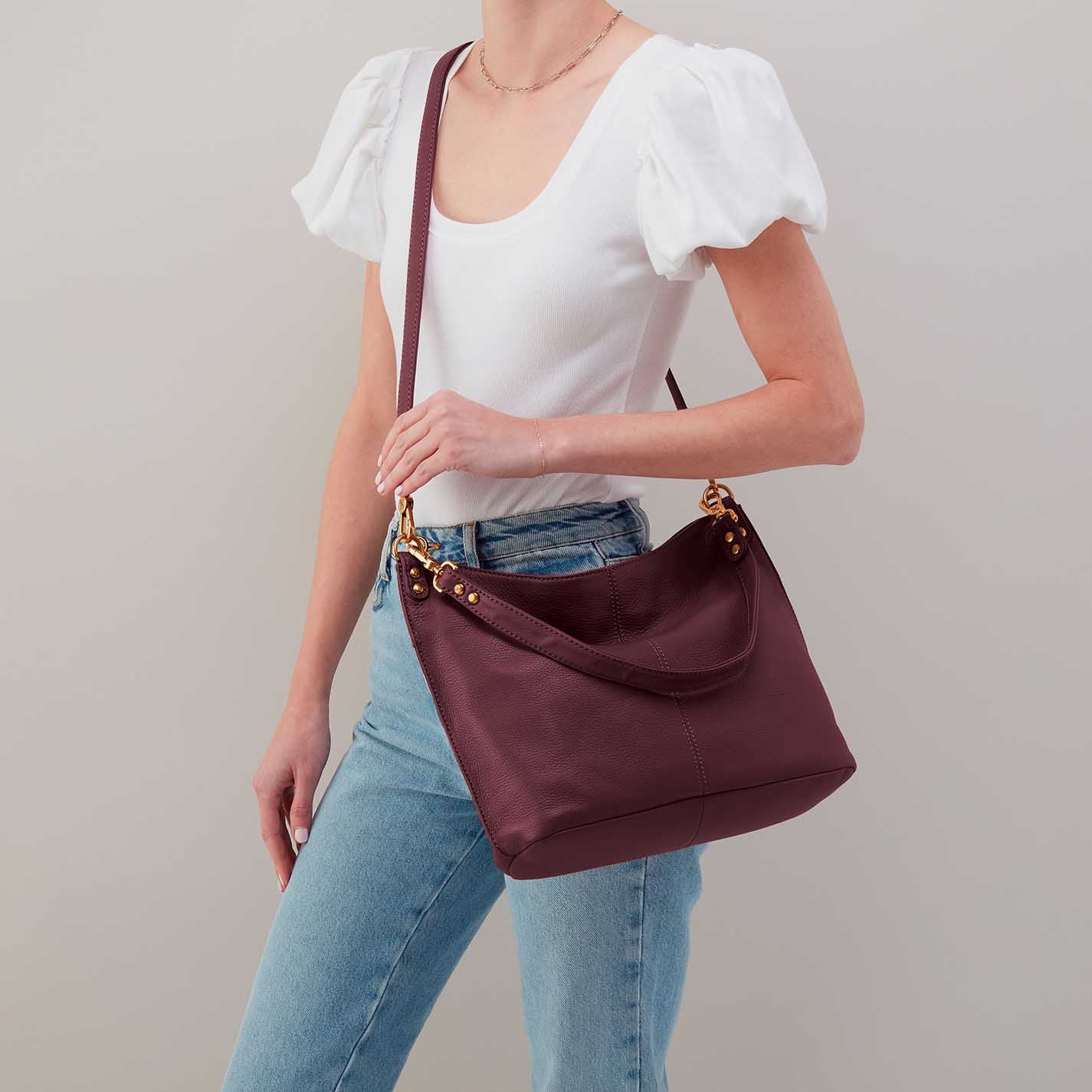 Pier Shoulder Bag in Pebbled Leather - Mulberry Glaze - Image 3