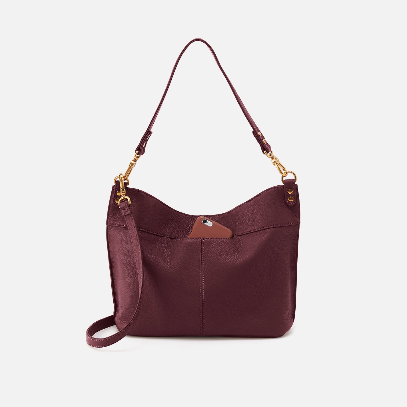 Pier Shoulder Bag in Pebbled Leather - Mulberry Glaze - Image 5